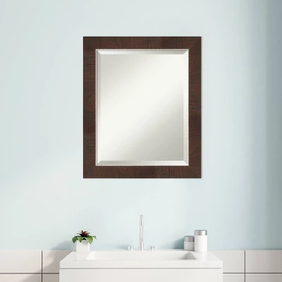 Wildwood Framed Bathroom Vanity Wall Mirror Brown - Amanti Art 6 Wildwood Framed Bathroom Vanity Wall Mirror Brown - Amanti Art - Image 6