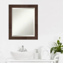 Wildwood Framed Bathroom Vanity Wall Mirror Brown - Amanti Art 16 Wildwood Framed Bathroom Vanity Wall Mirror Brown - Amanti Art -Bathroom Supplies Store GUEST 3900c216 1a13 4fc8 9424 dd624fa0c8f9