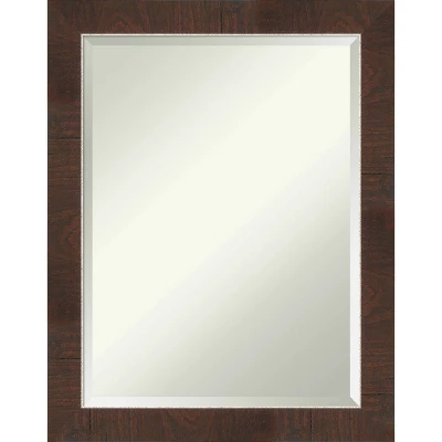 Wildwood Framed Bathroom Vanity Wall Mirror Brown - Amanti Art 9 Wildwood Framed Bathroom Vanity Wall Mirror Brown - Amanti Art - Image 9