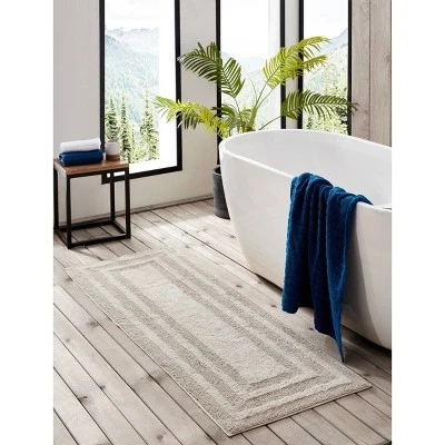 22"x60" Logan Bath Rug Gray - Eddie Bauer