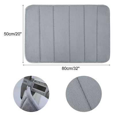 PiccoCasa Household Memory Foam Absorbent Non-slip Shower Carpet Bath Mat Rug